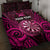 Personalised New Zealand Darts Quilt Bed Set Pink Dart Board Maori Pattern