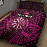 Personalised New Zealand Darts Quilt Bed Set Pink Dart Board Maori Pattern LT05 - Polynesian Pride