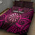 Personalised New Zealand Darts Quilt Bed Set Pink Dart Board Maori Pattern