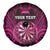 Personalised New Zealand Darts Spare Tire Cover Pink Dart Board Maori Pattern