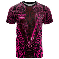 Personalised New Zealand Darts T Shirt Pink Dart Board Maori Pattern LT05 Pink - Polynesian Pride