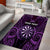 Personalised New Zealand Darts Area Rug Purple Dart Board Maori Pattern