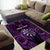 Personalised New Zealand Darts Area Rug Purple Dart Board Maori Pattern