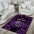 Personalised New Zealand Darts Area Rug Purple Dart Board Maori Pattern