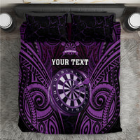 Personalised New Zealand Darts Bedding Set Purple Dart Board Maori Pattern LT05 Purple - Polynesian Pride