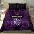 Personalised New Zealand Darts Bedding Set Purple Dart Board Maori Pattern