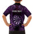 Personalised New Zealand Darts Family Matching Long Sleeve Bodycon Dress and Hawaiian Shirt Purple Dart Board Maori Pattern