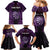 Personalised New Zealand Darts Family Matching Mermaid Dress and Hawaiian Shirt Purple Dart Board Maori Pattern