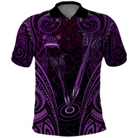 Personalised New Zealand Darts Polo Shirt Purple Dart Board Maori Pattern LT05 Purple - Polynesian Pride