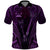 Personalised New Zealand Darts Polo Shirt Purple Dart Board Maori Pattern