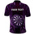 Personalised New Zealand Darts Polo Shirt Purple Dart Board Maori Pattern