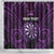 Personalised New Zealand Darts Shower Curtain Purple Dart Board Maori Pattern