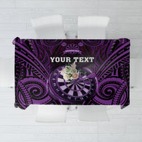 Personalised New Zealand Darts Tablecloth Purple Dart Board Maori Pattern LT05 Purple - Polynesian Pride