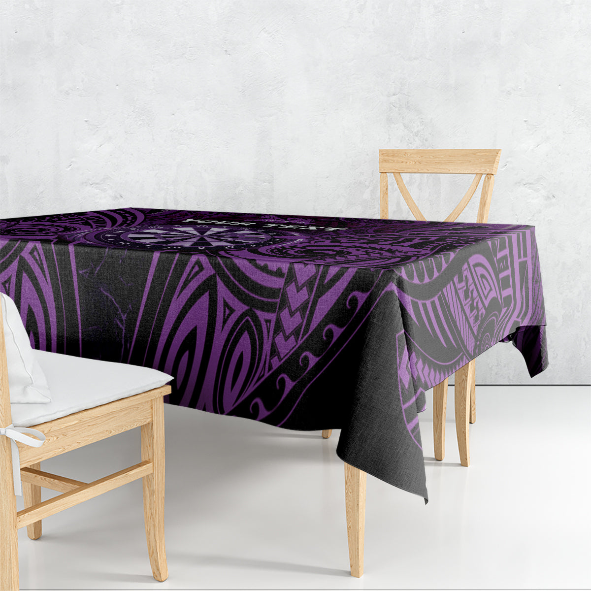 Personalised New Zealand Darts Tablecloth Purple Dart Board Maori Pattern LT05 - Polynesian Pride