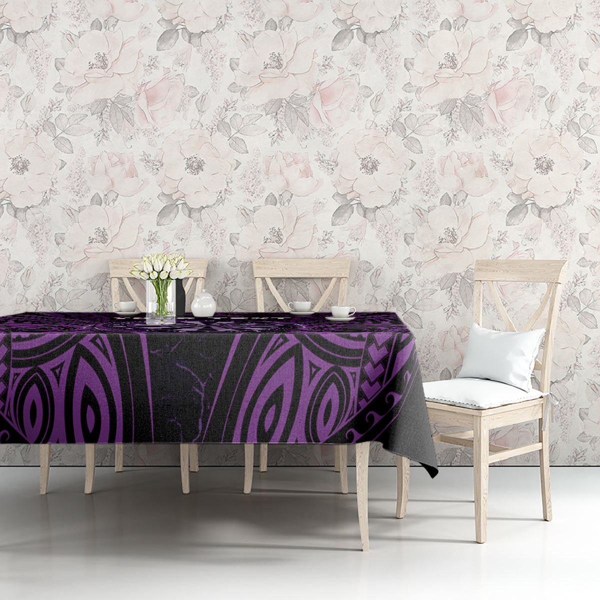 Personalised New Zealand Darts Tablecloth Purple Dart Board Maori Pattern LT05 - Polynesian Pride