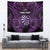 Personalised New Zealand Darts Tapestry Purple Dart Board Maori Pattern