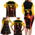 Custom Papua New Guinea Cricket Family Matching Long Sleeve Bodycon Dress and Hawaiian Shirt 2024 World Cup