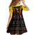 Custom Papua New Guinea Cricket Family Matching Off The Shoulder Long Sleeve Dress and Hawaiian Shirt 2024 World Cup