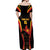 Custom Papua New Guinea Cricket Off Shoulder Maxi Dress 2024 World Cup