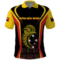 Custom Papua New Guinea Cricket Polo Shirt 2024 World Cup LT05 Black - Polynesian Pride