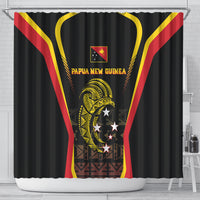 Papua New Guinea Cricket Shower Curtain 2024 World Cup LT05 - Polynesian Pride