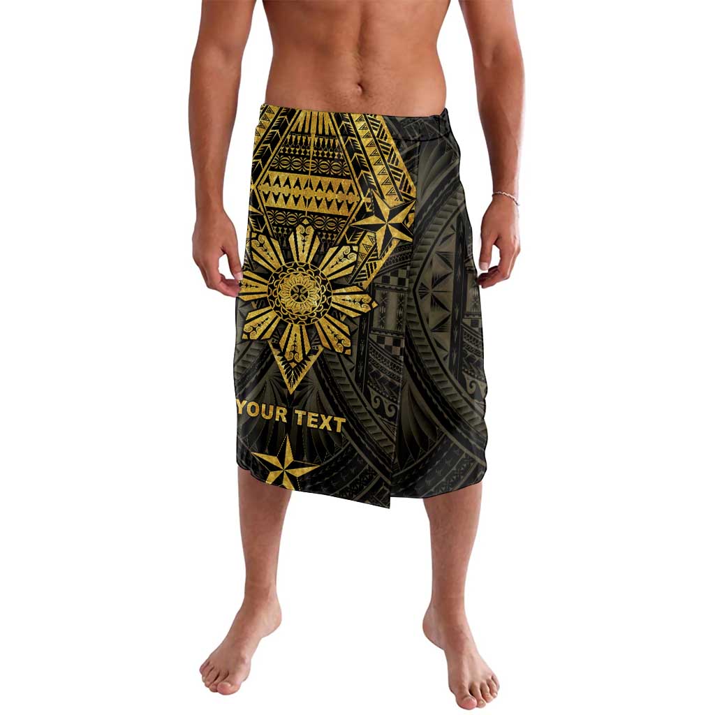 Personalised Philippines Independence Day Lavalava Filipinos Sun Star Tribal LT05 Gold - Polynesian Pride