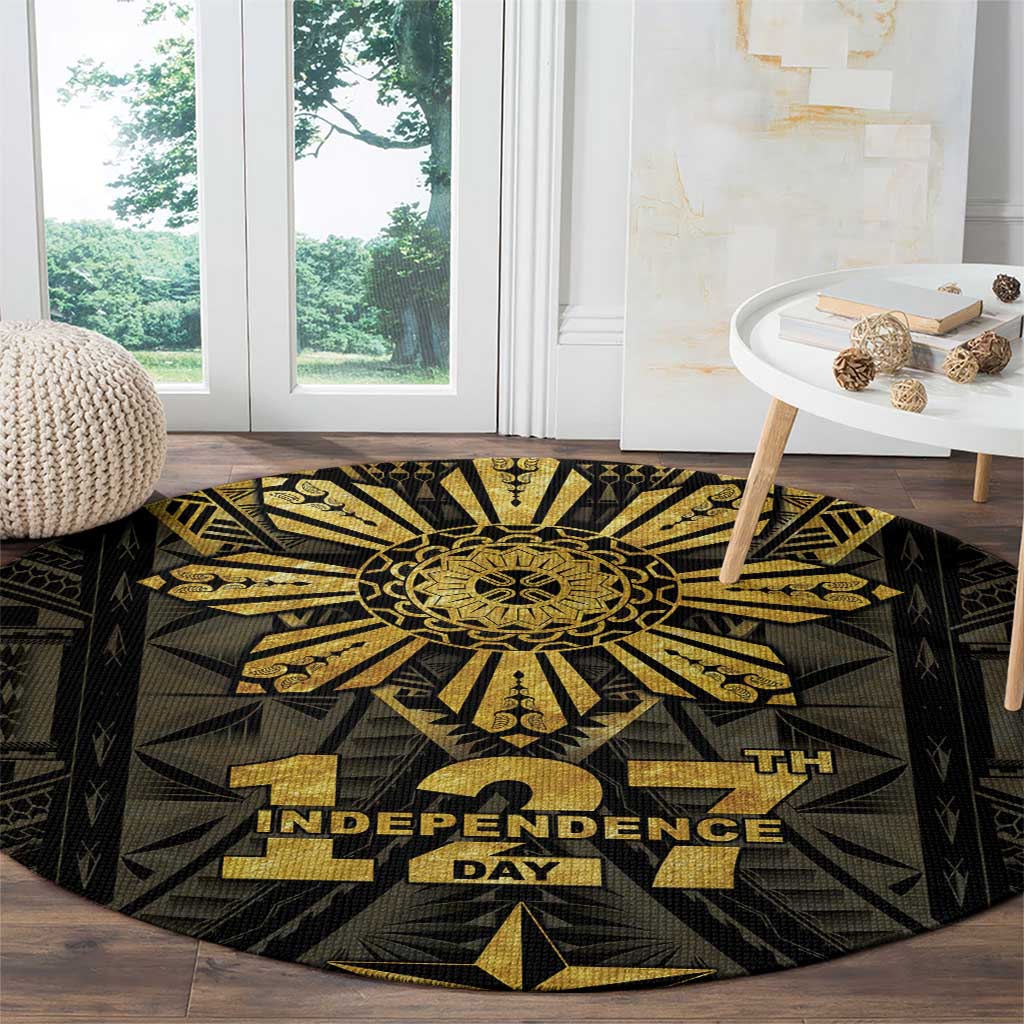 Philippines Independence Day Round Carpet Filipinos Sun Star Tribal LT05 - Polynesian Pride