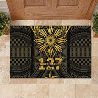 Philippines Independence Day Rubber Doormat Filipinos Sun Star Tribal LT05 Gold - Polynesian Pride