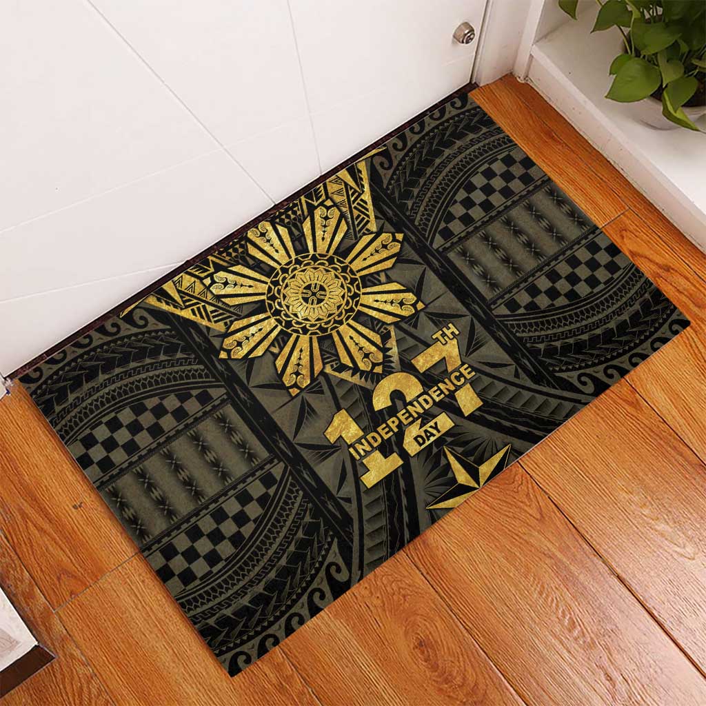 Philippines Independence Day Rubber Doormat Filipinos Sun Star Tribal LT05 - Polynesian Pride