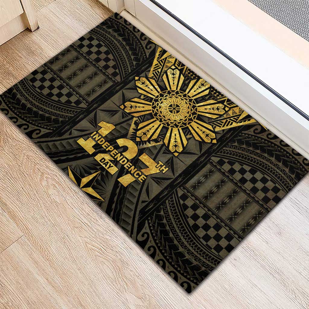 Philippines Independence Day Rubber Doormat Filipinos Sun Star Tribal LT05 - Polynesian Pride