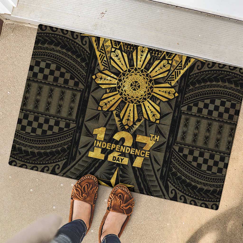 Philippines Independence Day Rubber Doormat Filipinos Sun Star Tribal LT05 - Polynesian Pride