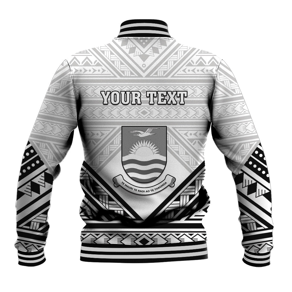 Personalised Kiribati Gospel Day Baseball Jacket Coat Of Arms Polynesian Pattern LT05 - Polynesian Pride