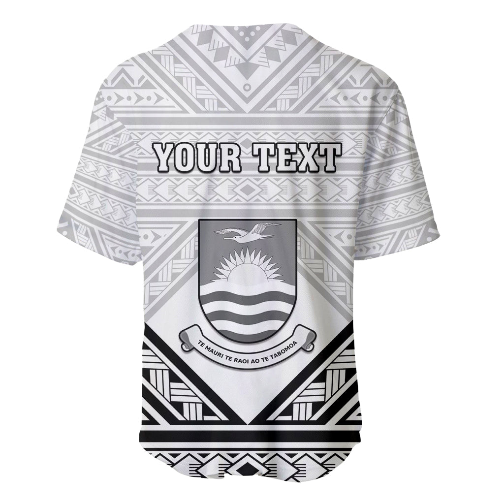 Personalised Kiribati Gospel Day Baseball Jersey Coat Of Arms Polynesian Pattern LT05 - Polynesian Pride