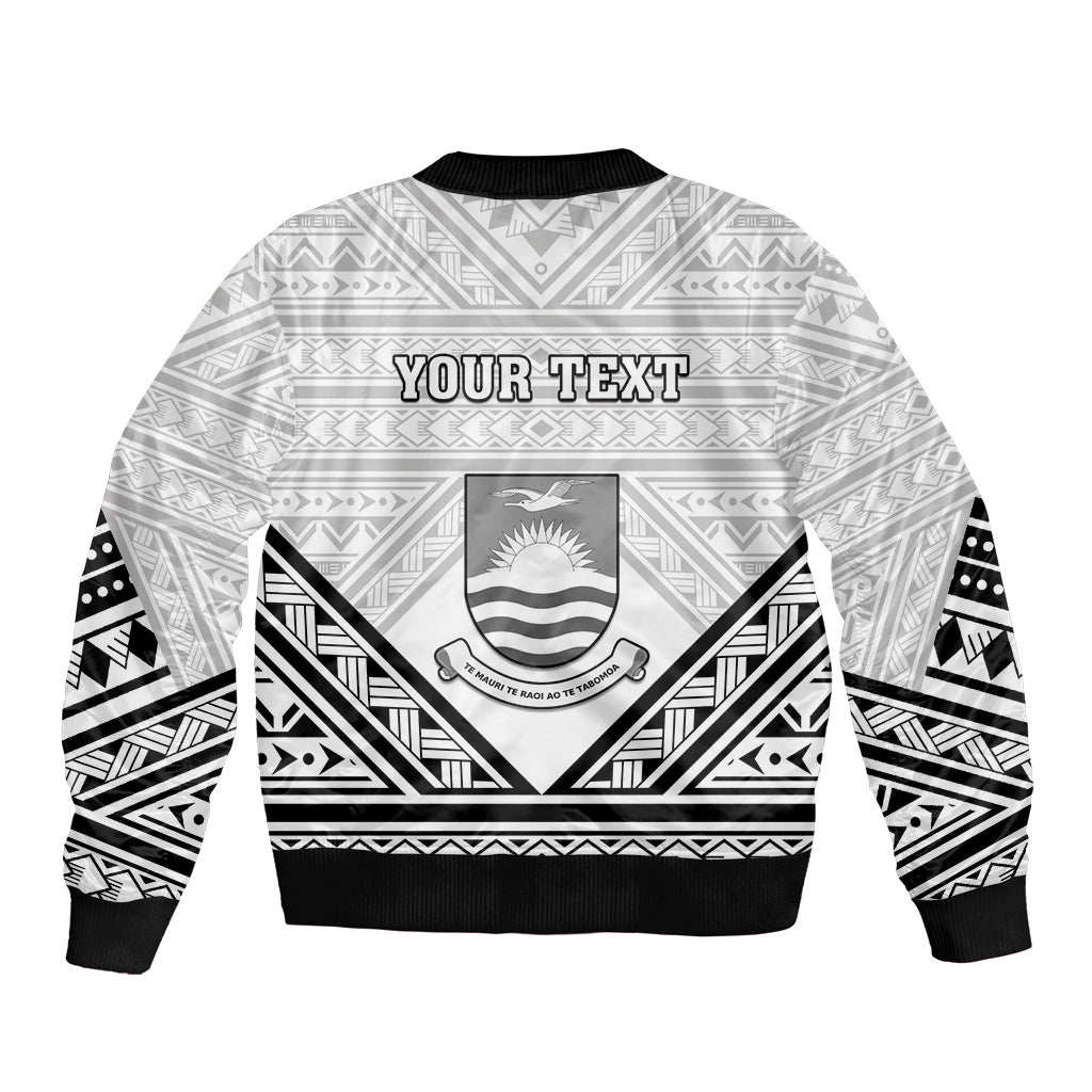 Personalised Kiribati Gospel Day Bomber Jacket Coat Of Arms Polynesian Pattern LT05 - Polynesian Pride