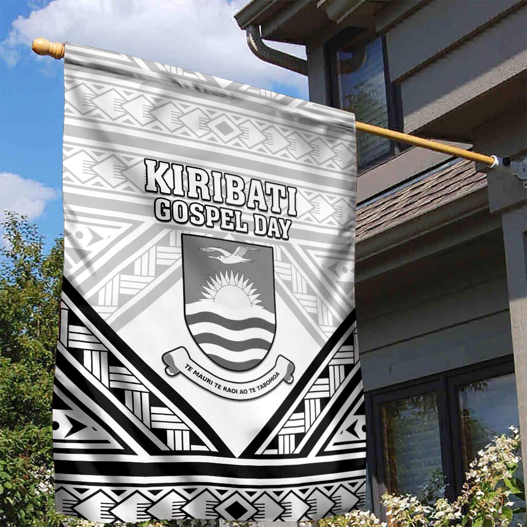 Kiribati Gospel Day Garden Flag Coat Of Arms Polynesian Pattern LT05 - Polynesian Pride
