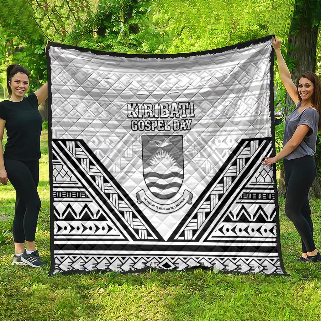 Kiribati Gospel Day Quilt Coat Of Arms Polynesian Pattern LT05 - Polynesian Pride