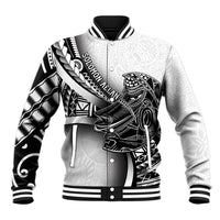 Solomon Islands Nguzunguzu Baseball Jacket Polynesian Tribal Pattern LT05 Unisex White - Polynesian Pride