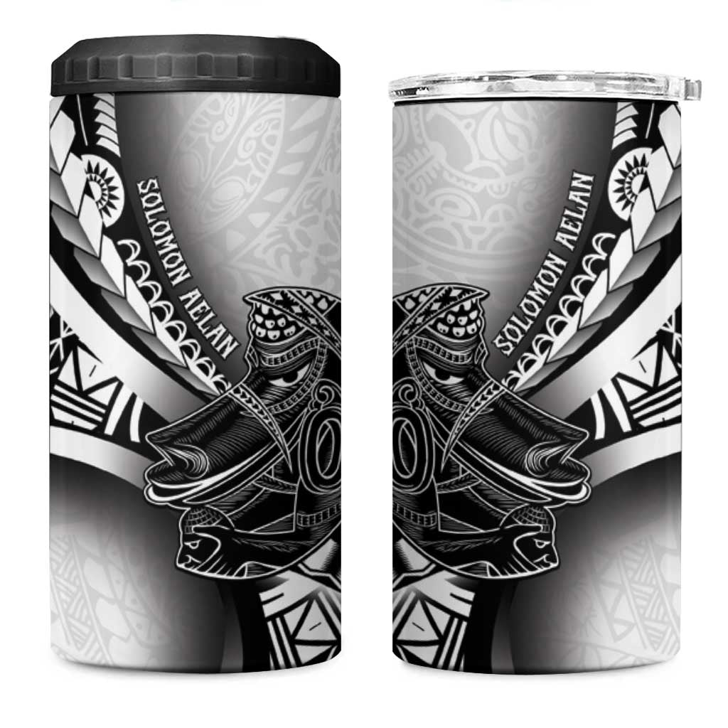 Solomon Islands Nguzunguzu 4 in 1 Can Cooler Tumbler Polynesian Tribal Pattern LT05 One Size: 16 oz White - Polynesian Pride