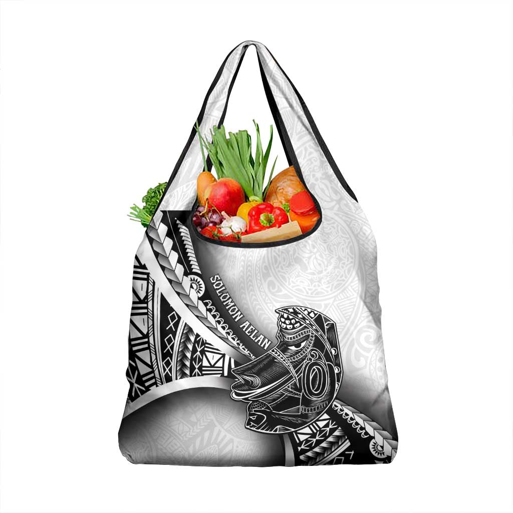Solomon Islands Nguzunguzu Grocery Bag Polynesian Tribal Pattern LT05 1-pack One Size White - Polynesian Pride