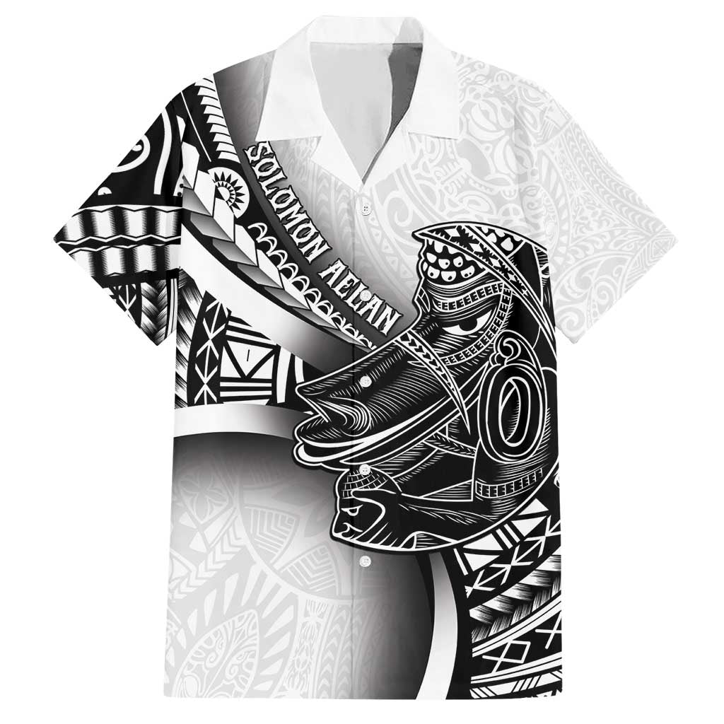 Solomon Islands Nguzunguzu Hawaiian Shirt Polynesian Tribal Pattern LT05 White - Polynesian Pride