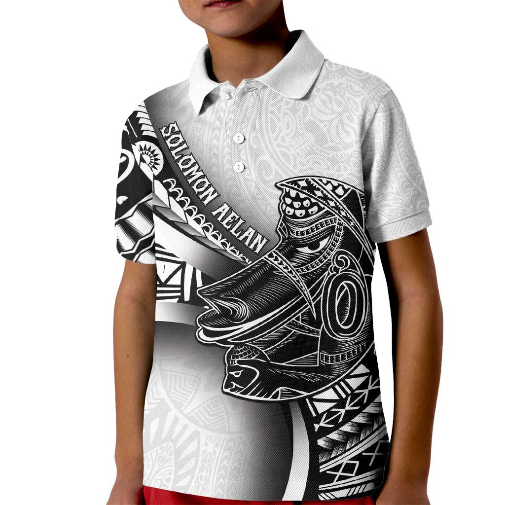Solomon Islands Nguzunguzu Kid Polo Shirt Polynesian Tribal Pattern LT05 Kid White - Polynesian Pride