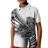 Solomon Islands Nguzunguzu Kid Polo Shirt Polynesian Tribal Pattern LT05 Kid White - Polynesian Pride