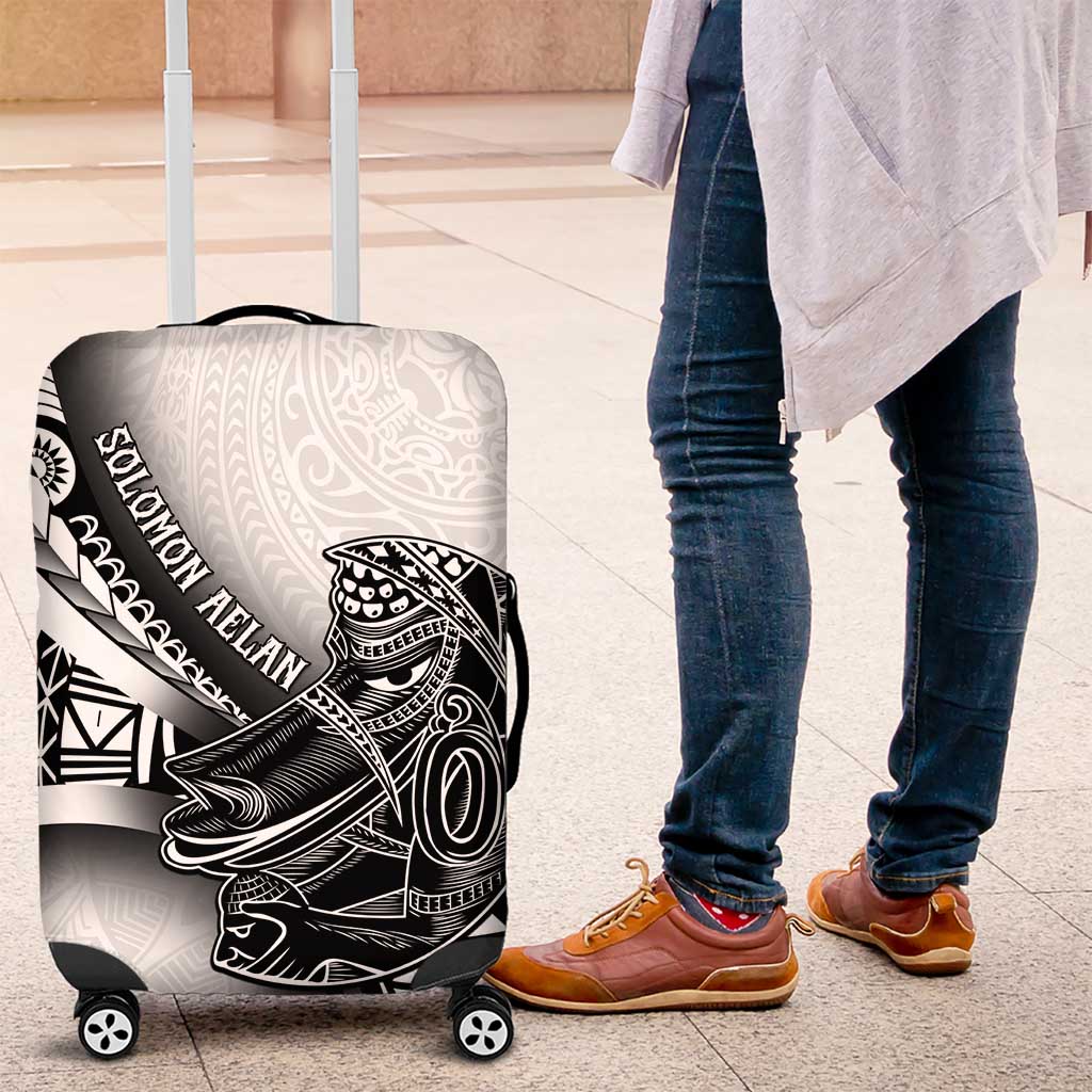 Solomon Islands Nguzunguzu Luggage Cover Polynesian Tribal Pattern LT05 White - Polynesian Pride