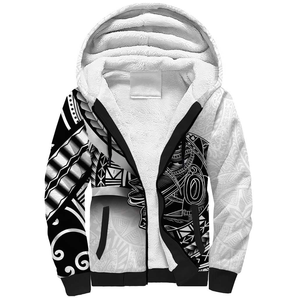 Solomon Islands Nguzunguzu Sherpa Hoodie Polynesian Tribal Pattern LT05 Unisex White - Polynesian Pride