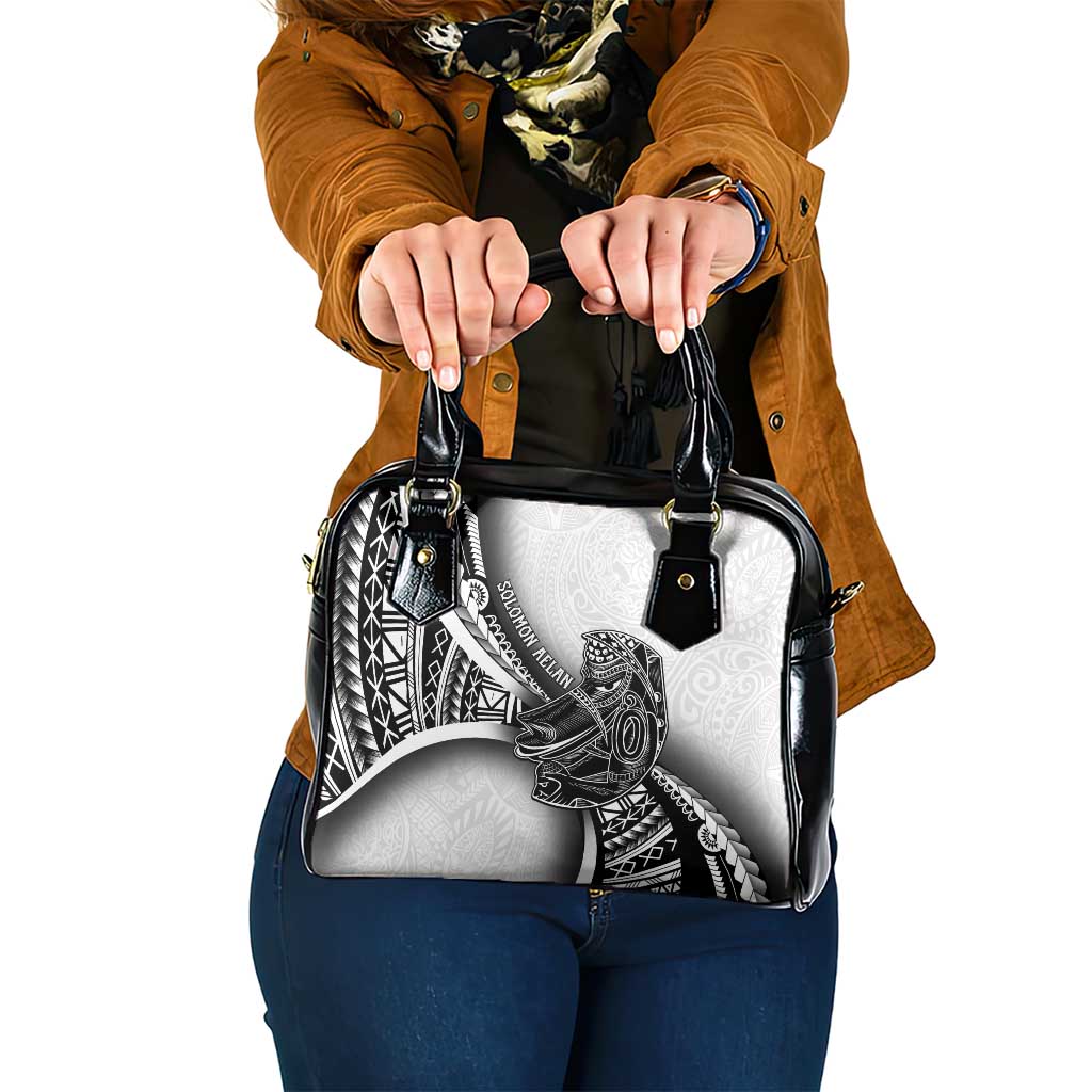 Solomon Islands Nguzunguzu Shoulder Handbag Polynesian Tribal Pattern LT05 One Size White - Polynesian Pride