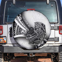 Solomon Islands Nguzunguzu Spare Tire Cover Polynesian Tribal Pattern LT05 White - Polynesian Pride