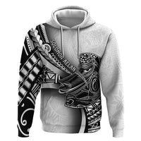Solomon Islands Nguzunguzu Zip Hoodie Polynesian Tribal Pattern LT05 Pullover Hoodie White - Polynesian Pride