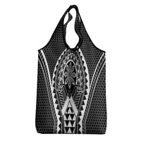 Philippines Batok Tribal Inspired Tattoo Black Grocery Bag LT05 - Polynesian Pride