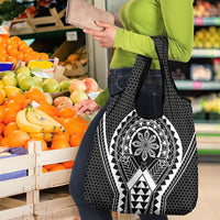 Philippines Batok Tribal Inspired Tattoo Black Grocery Bag LT05 - Polynesian Pride