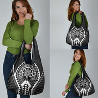 Philippines Batok Tribal Inspired Tattoo Black Grocery Bag LT05 - Polynesian Pride